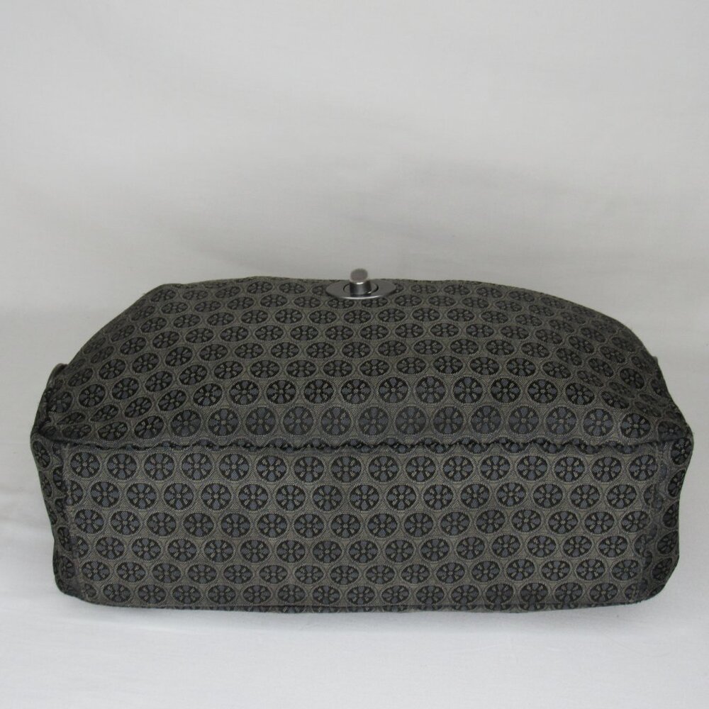Baggallini Lily Jacquard Satchel Gray Floral Tote - Picture 5 of 7